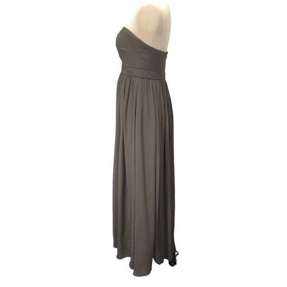 Jenny Yoo Size 2 Bridesmaid Dress Formal Prom Gown Mineral Gray Greenish Organza - Picture 5 of 10